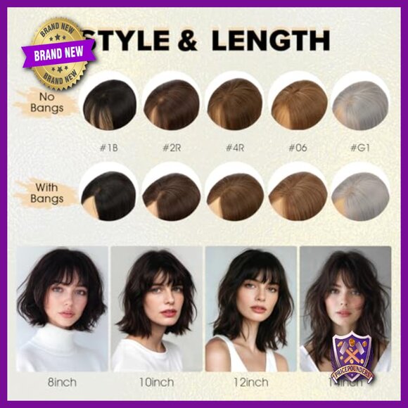 Handmade Lace Base Hair Topper for Thinning Hair, 14 Inch, 3 Clips main image 4